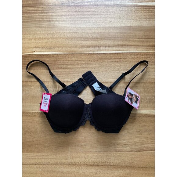 Maidenform Womens Black Lace Detail Multiway Push-Up Bra Size 34B - Picture 5 of 16